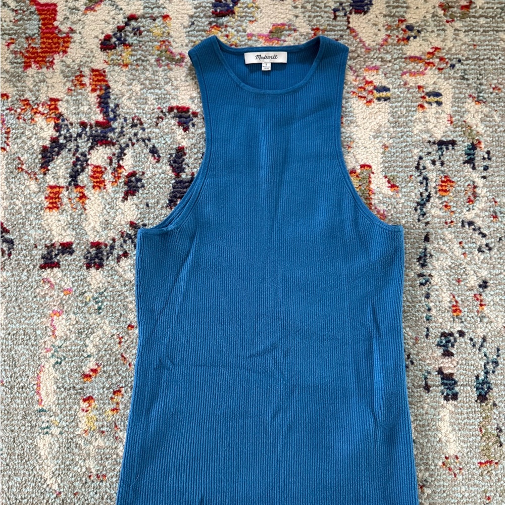 Madewell Teal Sleeveless Knit Top